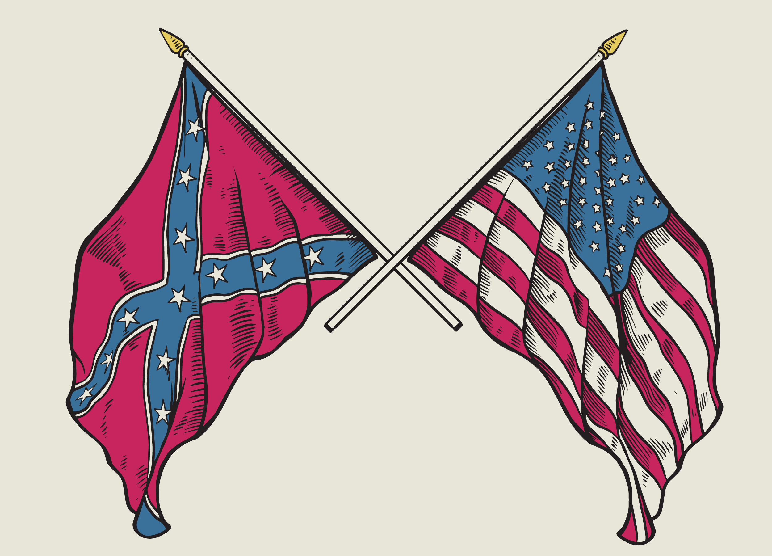 Флаг конфедератов и республиканцев
